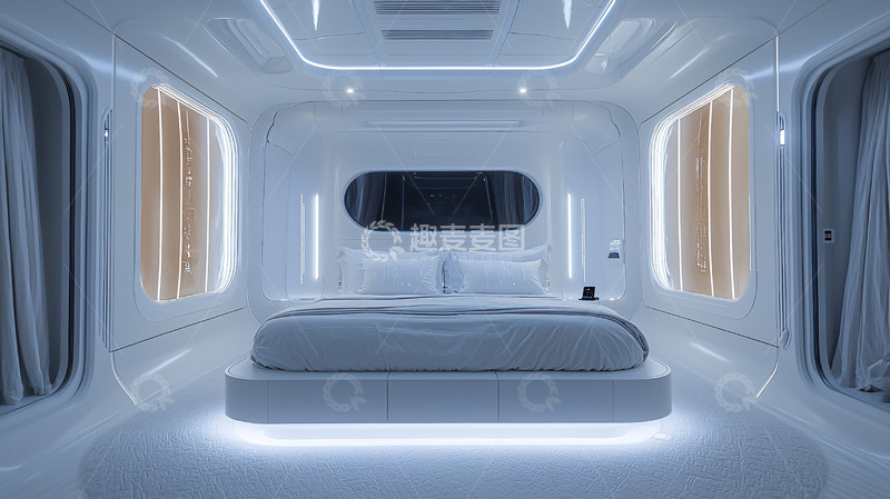 高清大图下载【趣麦麦图】未来主义卧室