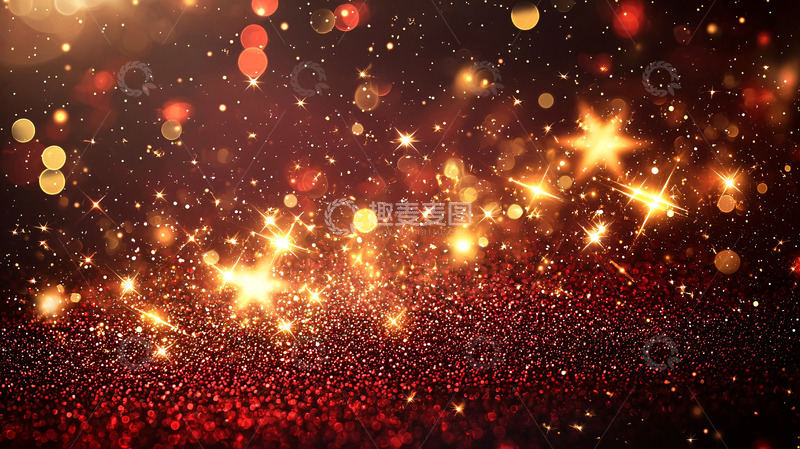 高清大图下载【趣麦麦图】红金色闪光背景