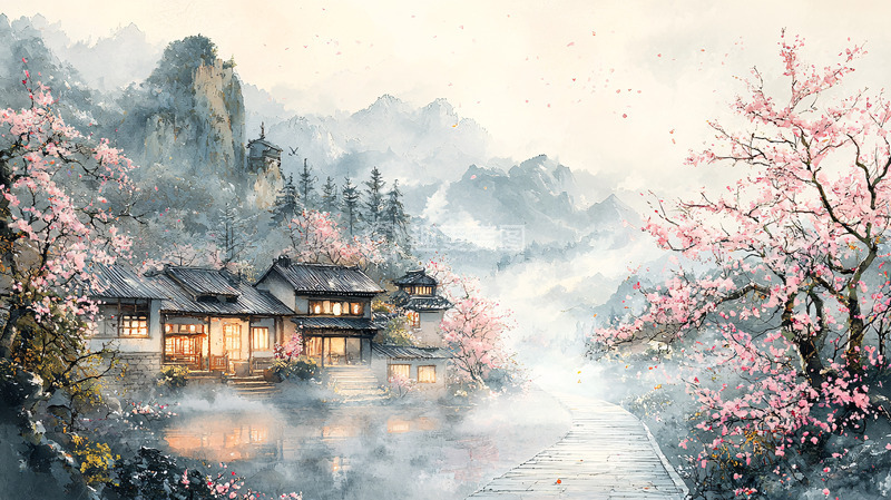 高清大图下载【趣麦麦图】水墨画山水