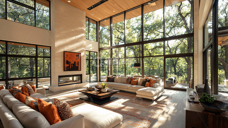 高清大图下载【趣麦麦图】落地窗现代简约客厅