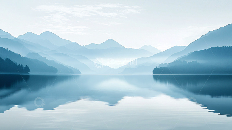 高清大图下载【趣麦麦图】宁静祥和的湖光山色