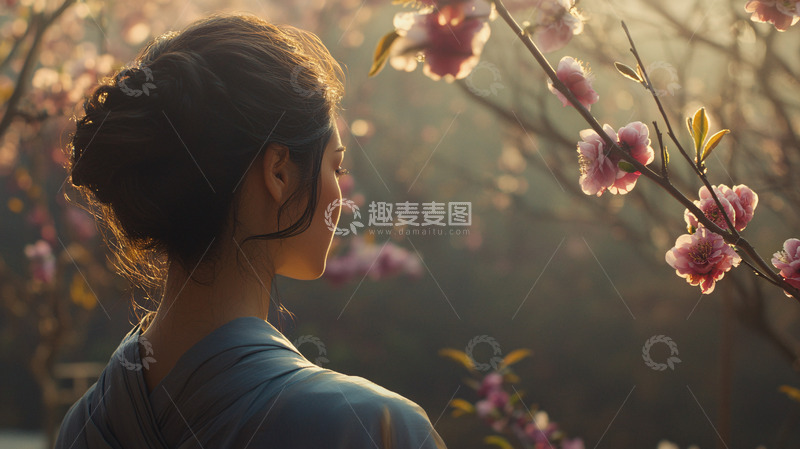 高清大图下载【趣麦麦图】女子背影