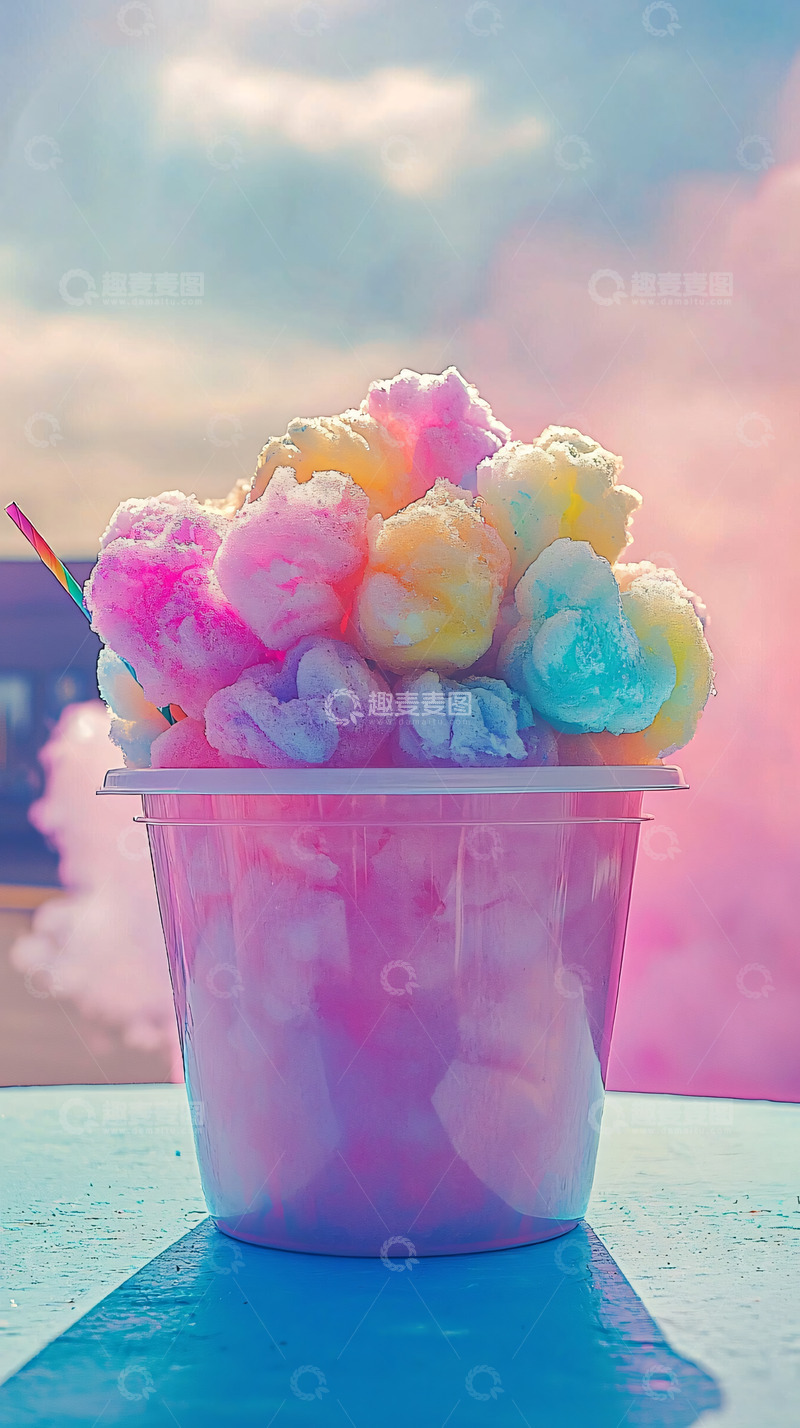 高清大图下载【趣麦麦图】彩色棉花糖