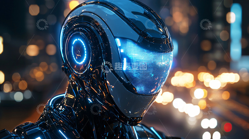 高清大图下载【趣麦麦图】未来科技感机器人
