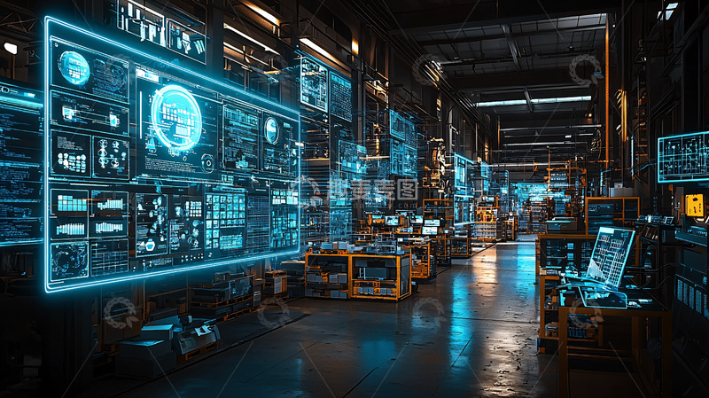 高清大图下载【趣麦麦图】未来科技感工业厂房