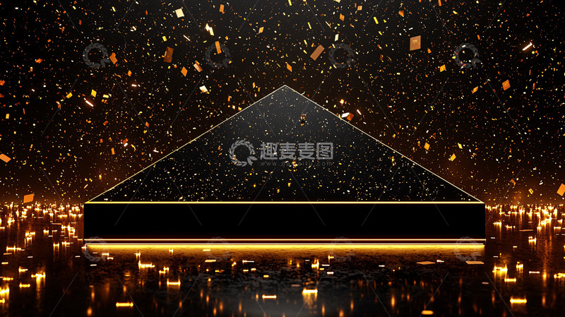 高清大图下载【趣麦麦图】黑色金光闪耀金字塔