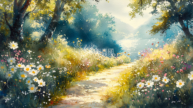 高清大图下载【趣麦麦图】阳光森林小路