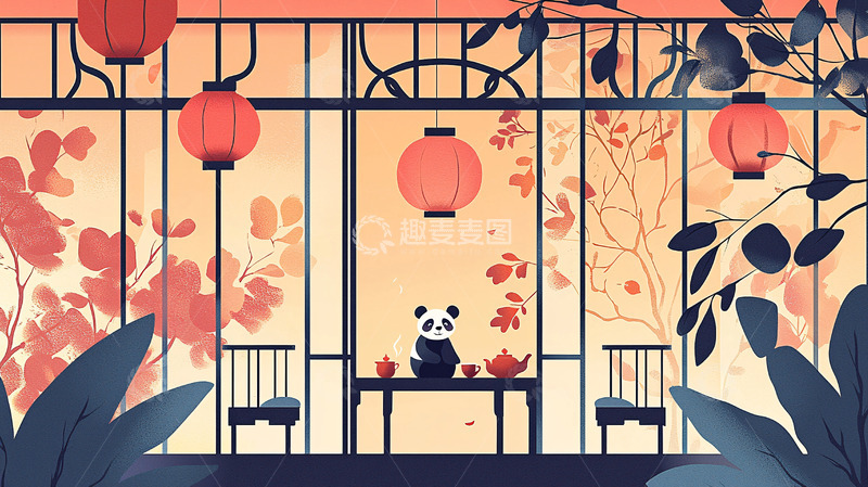 高清大图下载【趣麦麦图】熊猫