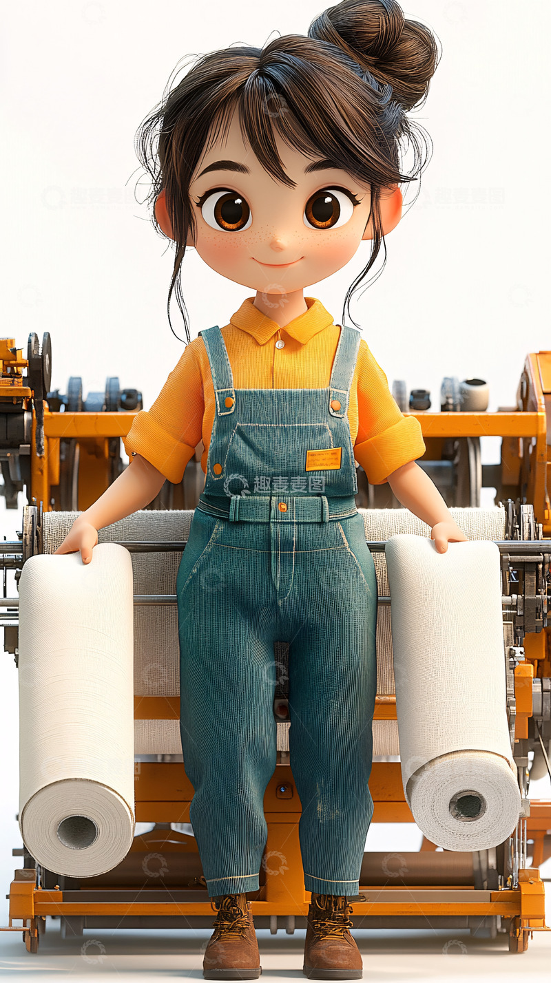 高清大图下载【趣麦麦图】可爱卡通女孩