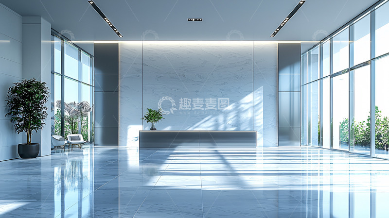 高清大图下载【趣麦麦图】现代简约风格办公大厅
