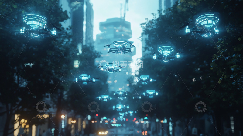 高清大图下载【趣麦麦图】未来都市夜景17