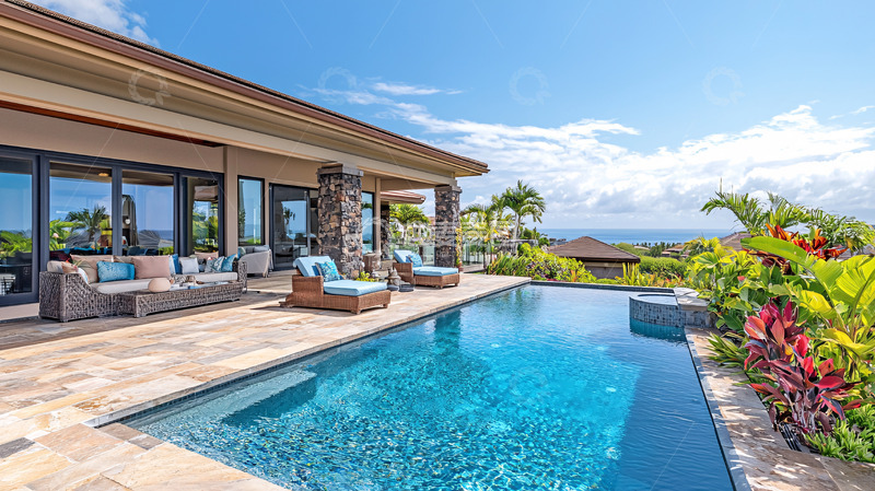 高清大图下载【趣麦麦图】豪华海景别墅泳池