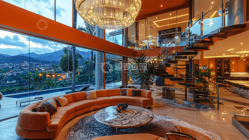 高清大图下载【趣麦麦图】现代风格豪宅客厅
