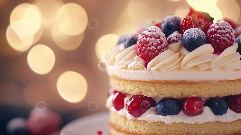 高清大图下载【趣麦麦图】鲜奶油水果蛋糕
