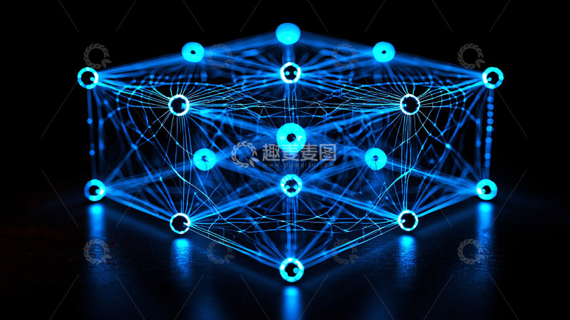 高清大图下载【趣麦麦图】立方体网络连接