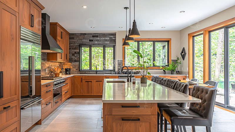 高清大图下载【趣麦麦图】现代简约开放式厨房