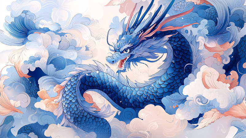 高清大图下载【趣麦麦图】蓝龙