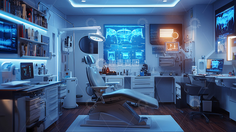 高清大图下载【趣麦麦图】未来科技感牙医诊所