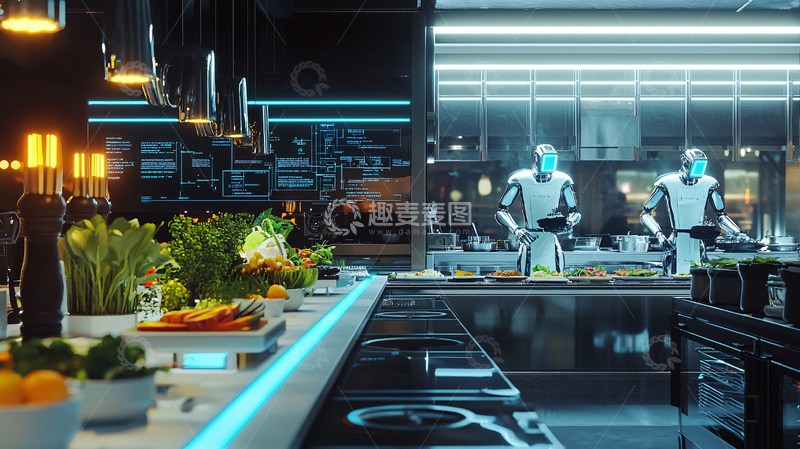高清大图下载【趣麦麦图】未来科技感厨房