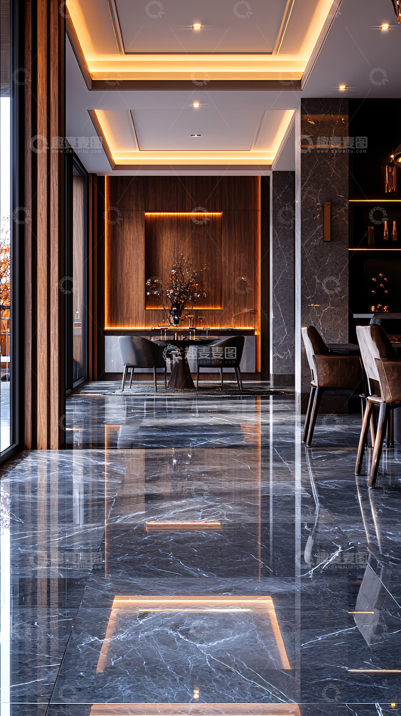 高清大图下载【趣麦麦图】现代轻奢酒店大堂
