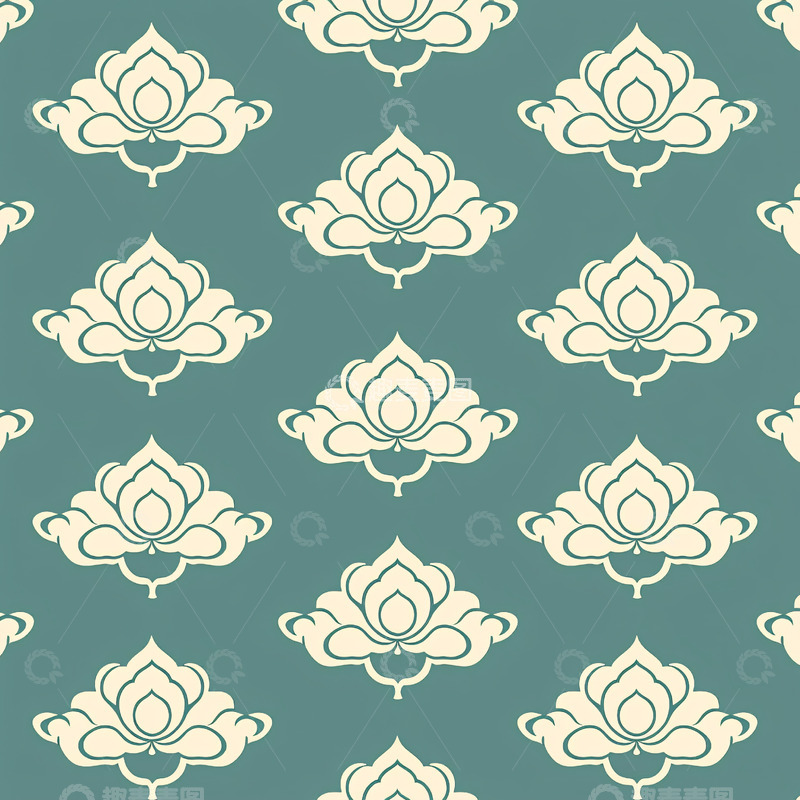 高清大图下载【趣麦麦图】浅色花朵重复图案