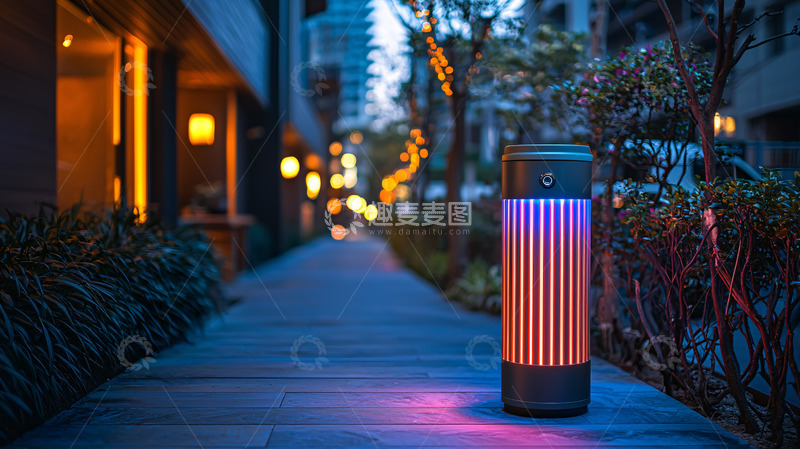 高清大图下载【趣麦麦图】夜景街道灯柱