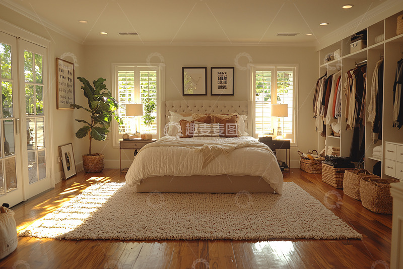 高清大图下载【趣麦麦图】温馨舒适卧室