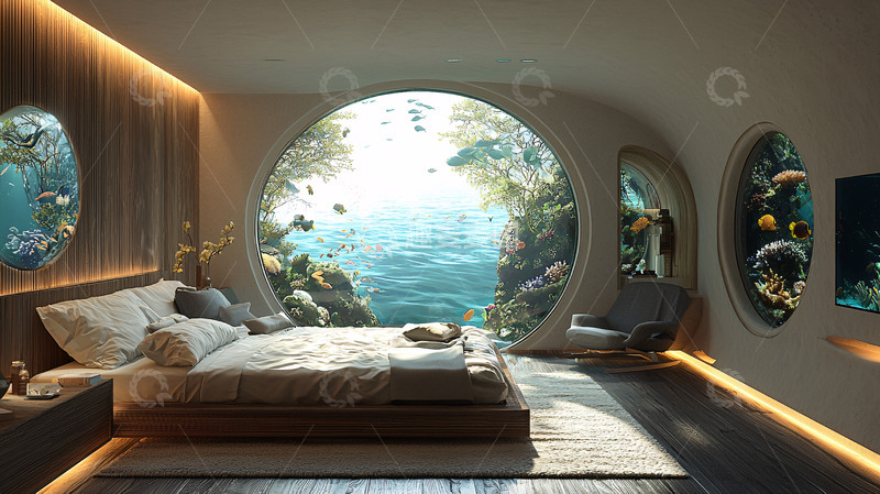 高清大图下载【趣麦麦图】海底卧室
