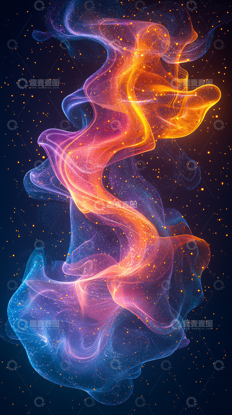 高清大图下载【趣麦麦图】流动色彩光影如梦似幻