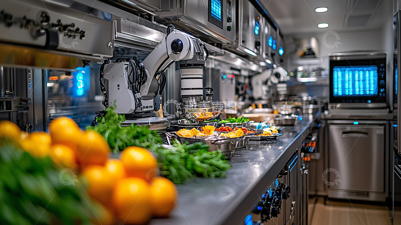 高清大图下载【趣麦麦图】高端智能化机器人厨房
