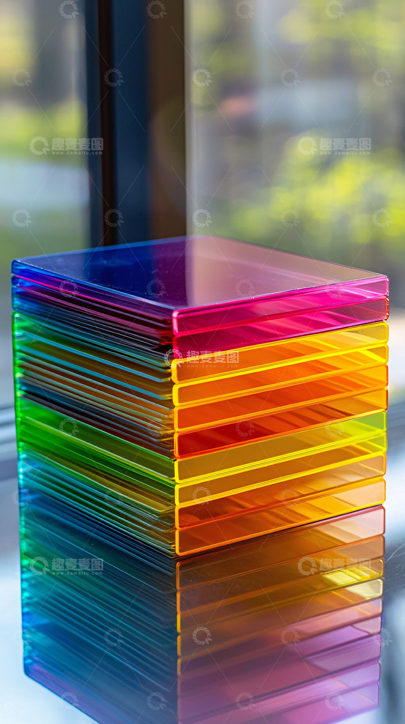 高清大图下载【趣麦麦图】彩色亚克力收纳盒