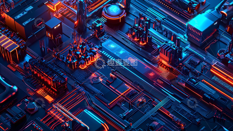 高清大图下载【趣麦麦图】科技感电路板