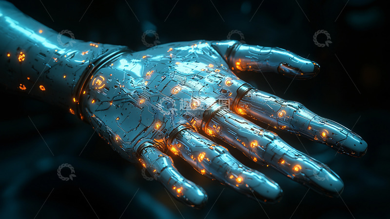 高清大图下载【趣麦麦图】未来科技感机械手