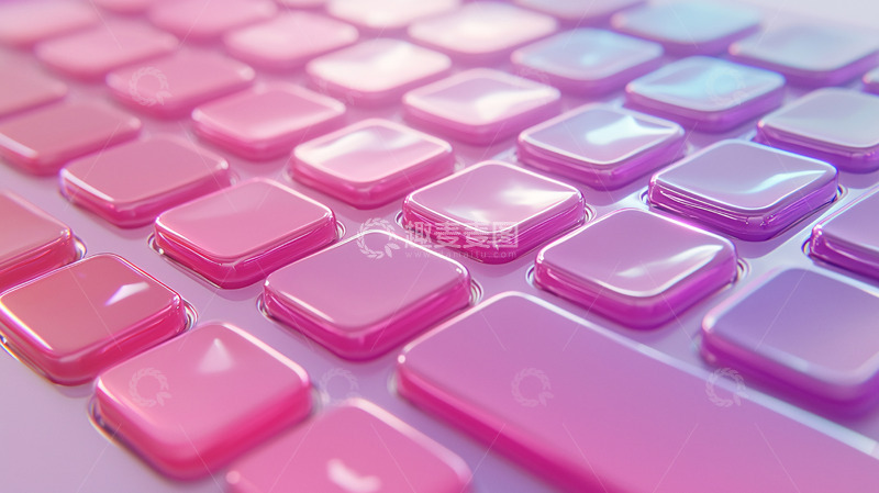 高清大图下载【趣麦麦图】渐变色粉色键盘