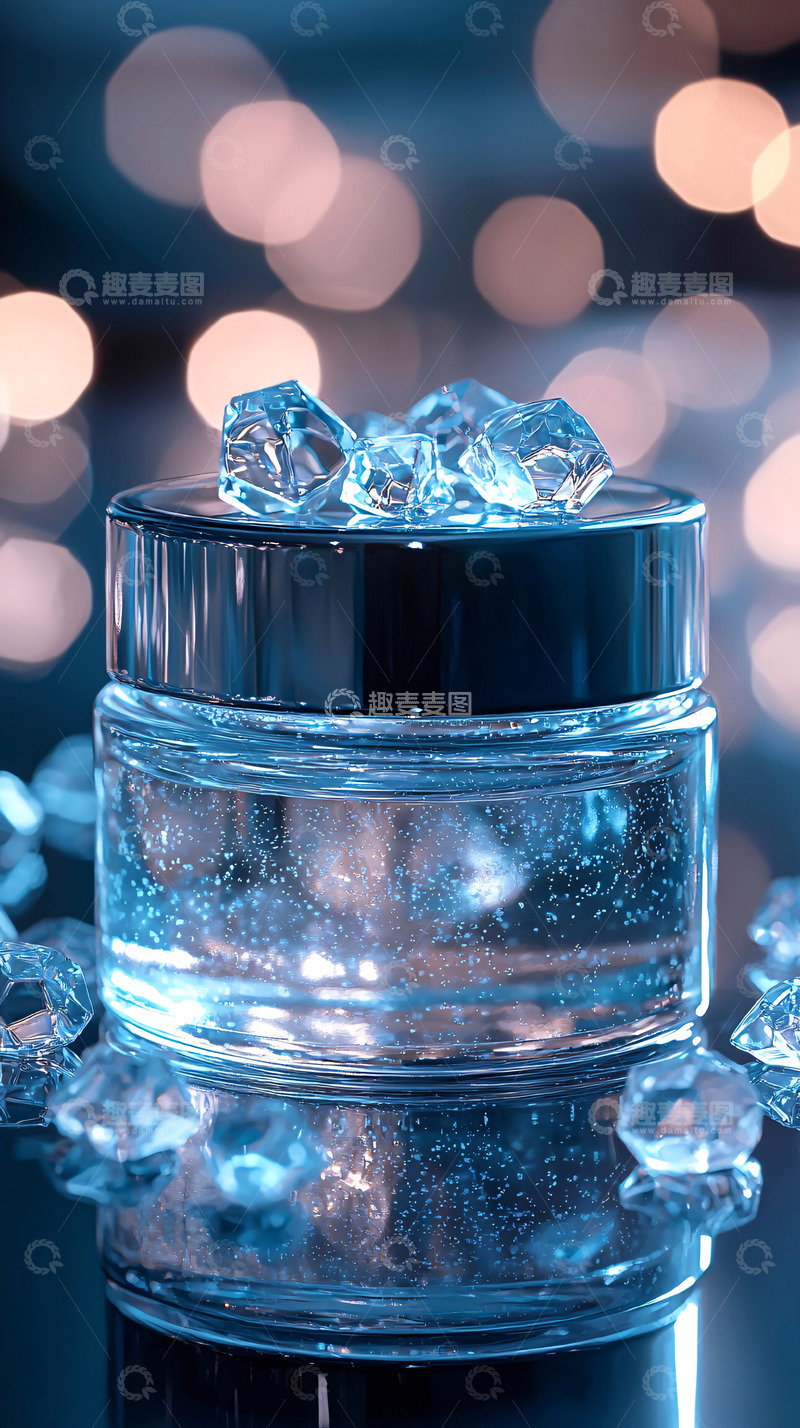 高清大图下载【趣麦麦图】护肤品冰爽质感