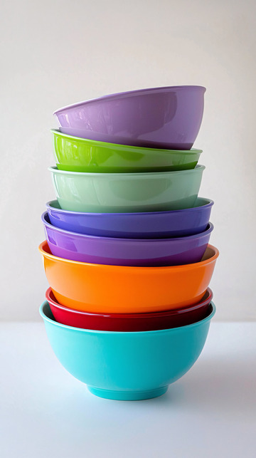 彩色碗堆叠