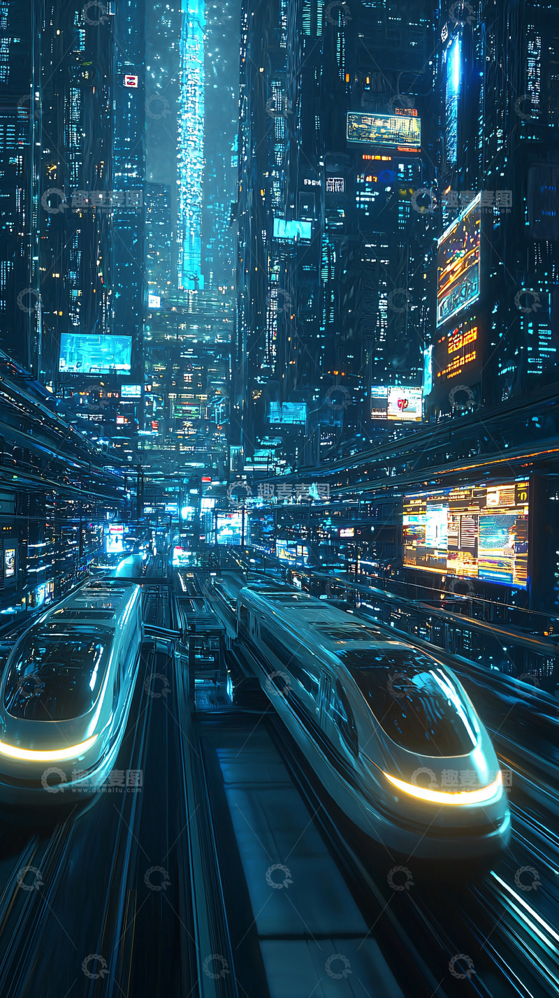 高清大图下载【趣麦麦图】未来都市夜景18