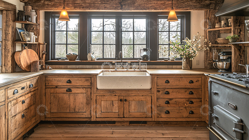 高清大图下载【趣麦麦图】-乡村风格厨房