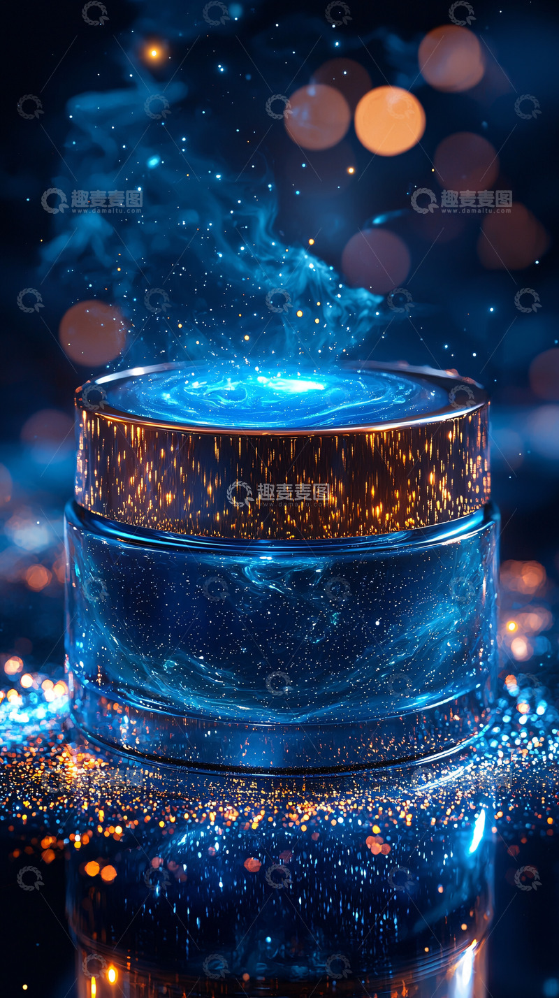 高清大图下载【趣麦麦图】蓝色魔法瓶
