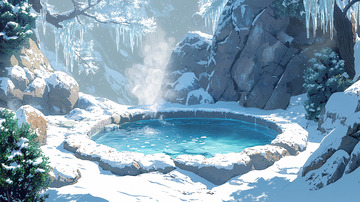 冰天雪地温泉