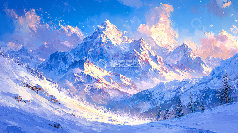高清大图下载【趣麦麦图】雪山风景