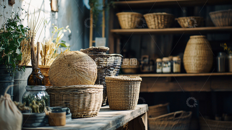 高清大图下载【趣麦麦图】复古乡村储物室