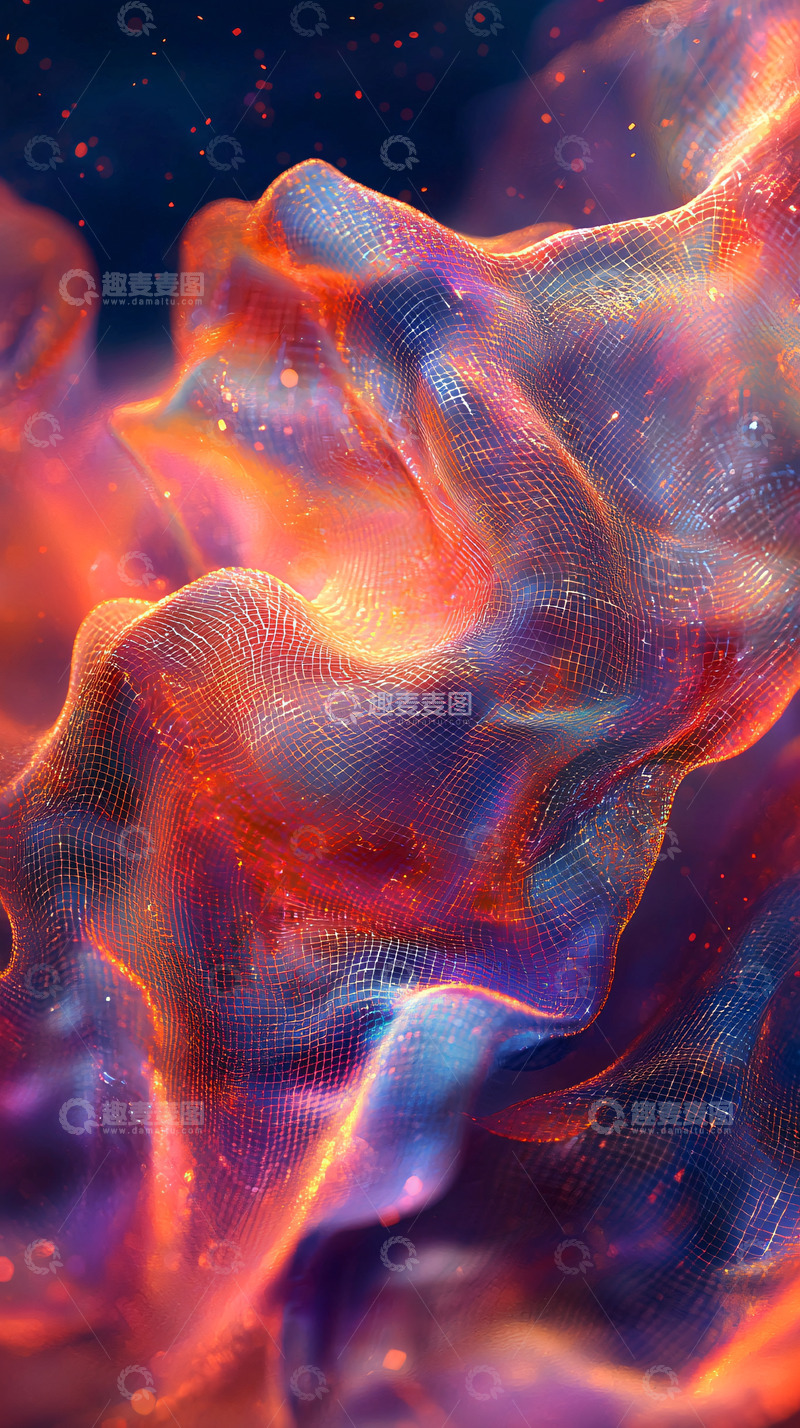 高清大图下载【趣麦麦图】抽象火焰流体