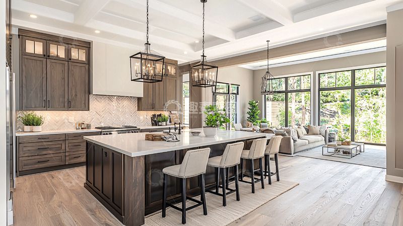 高清大图下载【趣麦麦图】现代化开放式厨房