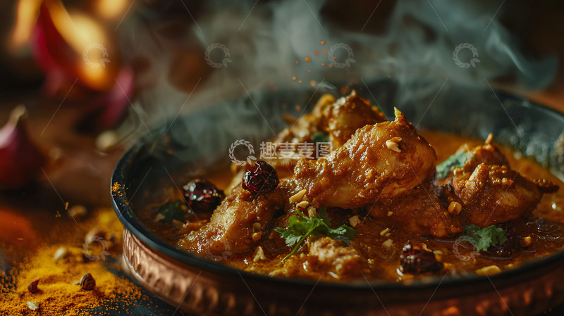 高清大图下载【趣麦麦图】香浓咖喱鸡肉