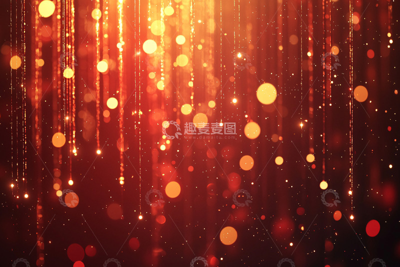 高清大图下载【趣麦麦图】金色光斑闪耀的喜庆背景