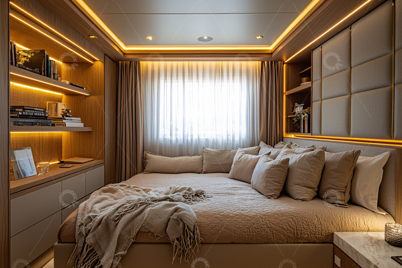 高清大图下载【趣麦麦图】豪华游艇卧室