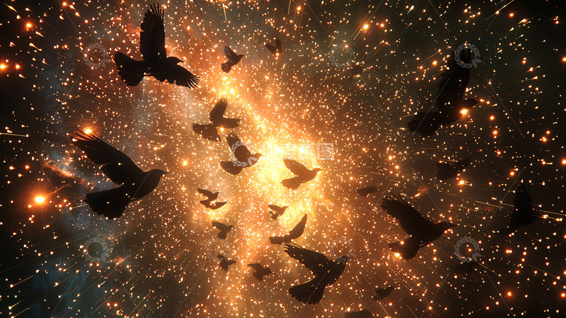 高清大图下载【趣麦麦图】宇宙飞鸟