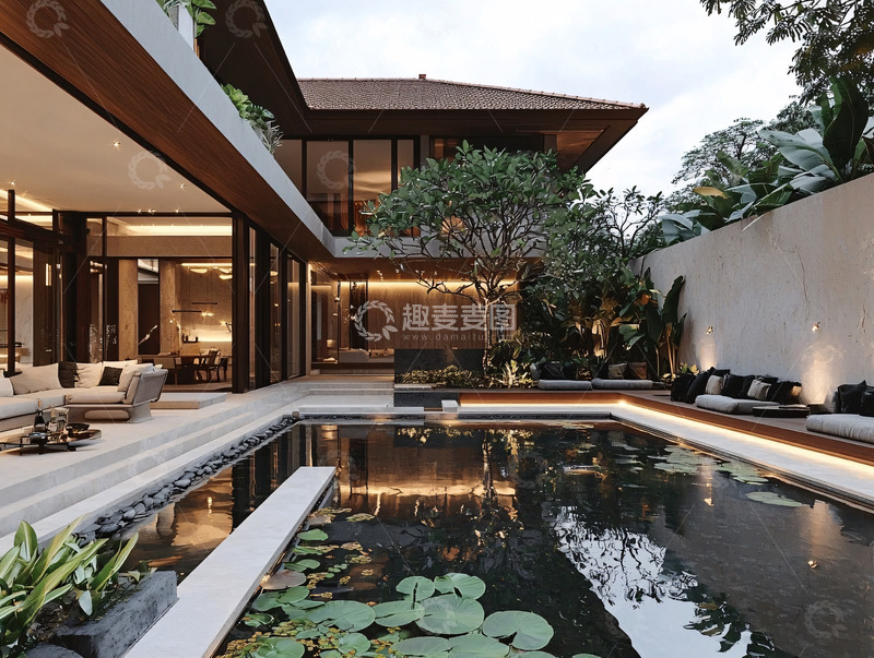 高清大图下载【趣麦麦图】现代风格庭院别墅