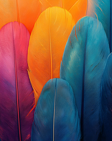 彩色羽毛背景